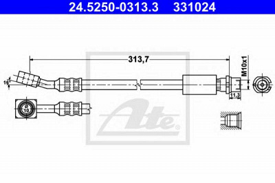 ATE 24525003133 -  Тормозной шланг