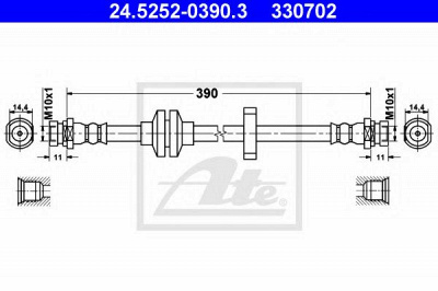 ATE 24525203903 -  Тормозной шланг