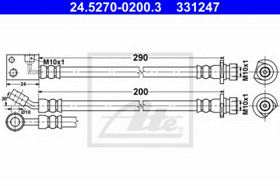 ATE 24527002003 -  Тормозной шланг