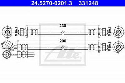 ATE 24527002013 -  Тормозной шланг