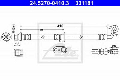 ATE 24527004103 -  Тормозной шланг