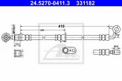 ATE 24527004113 -  Тормозной шланг