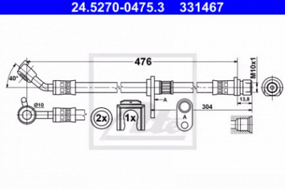 ATE 24527004753 -  Тормозной шланг