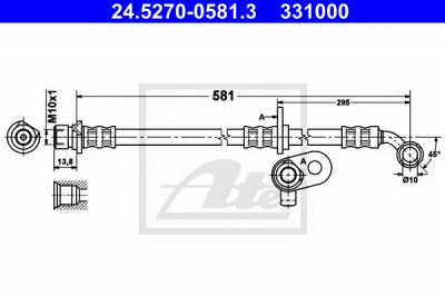 ATE 24527005813 -  Тормозной шланг