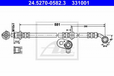 ATE 24527005823 -  Тормозной шланг