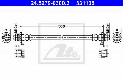 ATE 24527903003 -  Тормозной шланг