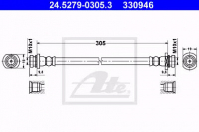 ATE 24527903053 -  Тормозной шланг