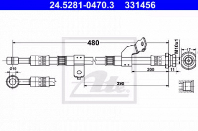 ATE 24528104703 -  Тормозной шланг