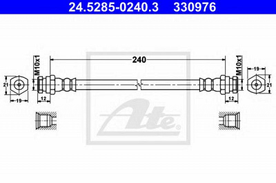 ATE 24528502403 -  Тормозной шланг