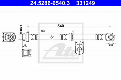 ATE 24528605403 -  Тормозной шланг
