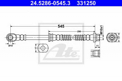 ATE 24528605453 -  Тормозной шланг