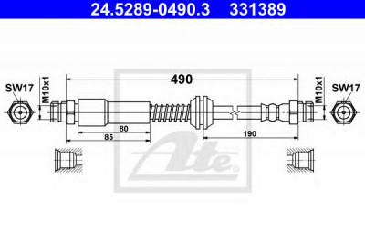 ATE 24528904903 -  Тормозной шланг