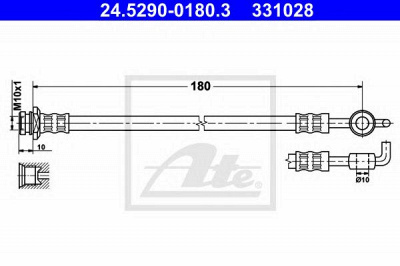 ATE 24529001803 -  Тормозной шланг