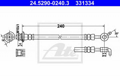 ATE 24529002403 -  Тормозной шланг