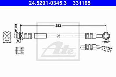 ATE 24529103453 -  Тормозной шланг