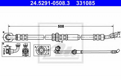 ATE 24529105083 -  Тормозной шланг