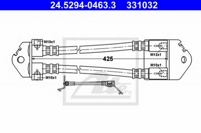 ATE 24529404633 -  Тормозной шланг