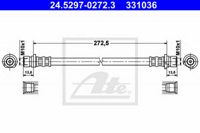 ATE 24529702723 -  Тормозной шланг