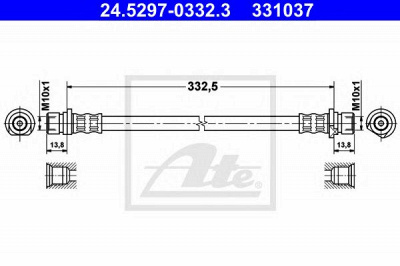ATE 24529703323 -  Тормозной шланг