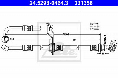 ATE 24529804643 -  Тормозной шланг