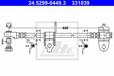 ATE 24529904493 -  Тормозной шланг