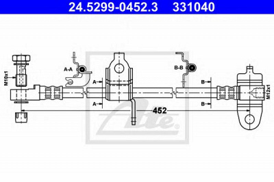ATE 24529904523 -  Тормозной шланг