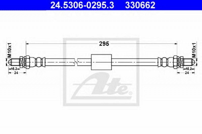 ATE 24530602953 -  Тормозной шланг