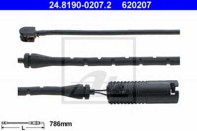 ATE 24819002072 -  Сигнализатор, износ тормозных колодок