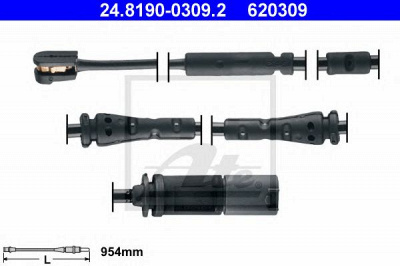 ATE 24819003092 -  Сигнализатор, износ тормозных колодок
