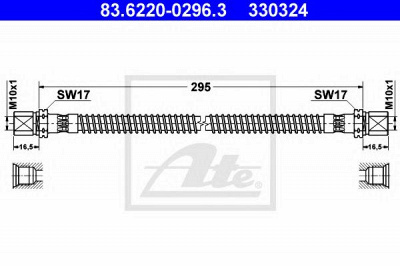 ATE 83622002963 -  Тормозной шланг
