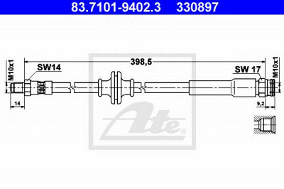 ATE 83710194023 -  Тормозной шланг