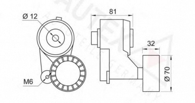 AUTEX 601690 -  Натяжная планка, поликлиновой ремень