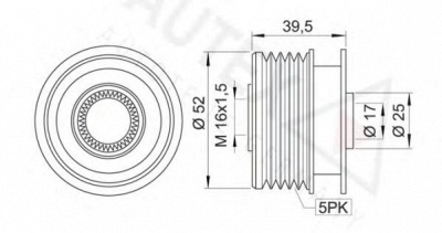 AUTEX 622049 -  Механизм свободного хода генератора