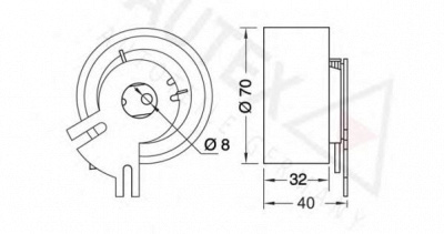 AUTEX 641669 -  Натяжной ролик, ремень ГРМ