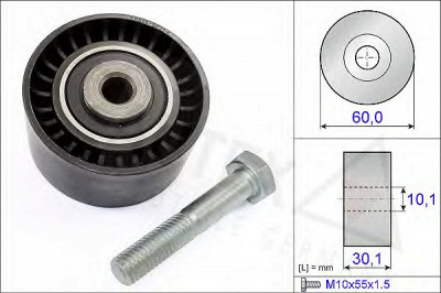 AUTEX 651422 -  Паразитный / Ведущий ролик, зубчатый ремень