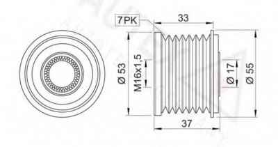 AUTEX 654193 -  Механизм свободного хода генератора