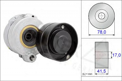 AUTEX 654380 -  Натяжной ролик, поликлиновой  ремень