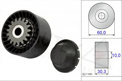 AUTEX 654465 -  Натяжной ролик, поликлиновой  ремень