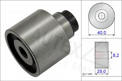AUTEX 654807 -  Паразитный / Ведущий ролик, зубчатый ремень