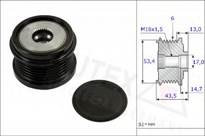 AUTEX 654810 -  Механизм свободного хода генератора