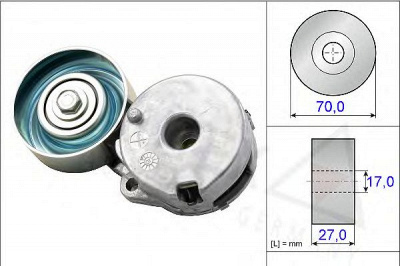AUTEX 654812 -  Натяжная планка, поликлиновой ремень