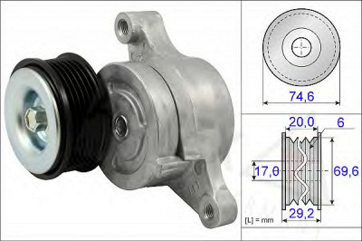 AUTEX 654820 -  Натяжитель ремня, клиновой зубча