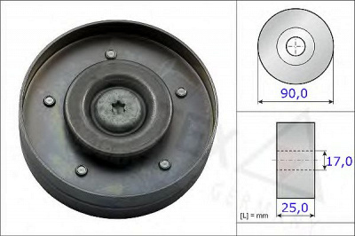 AUTEX 654836 -  Паразитный / ведущий ролик, поликлиновой ремень