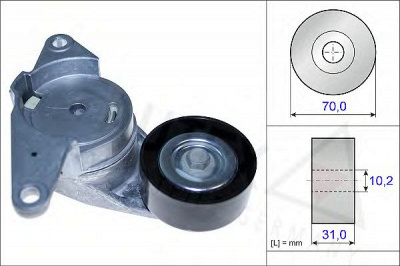 AUTEX 654847 -  Натяжная планка, поликлиновой ремень