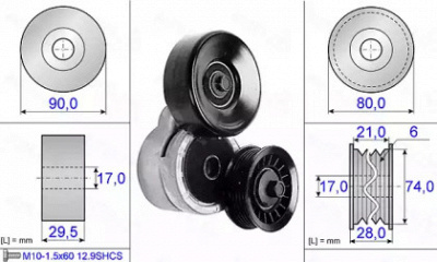 AUTEX 654944 -  Натяжитель ремня, клиновой зубча