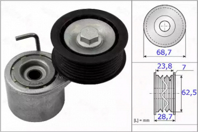 AUTEX 654965 -  Натяжная планка, поликлиновой ремень