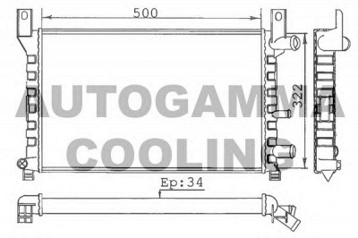 AUTOGAMMA 100330 -  Радиатор, охлаждение двигателя