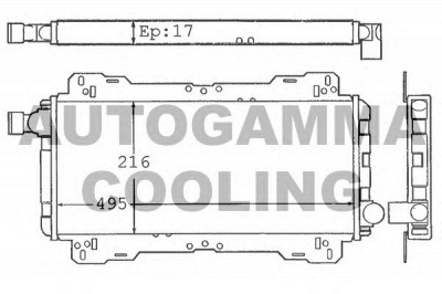 AUTOGAMMA 100335 -  Радиатор, охлаждение двигателя