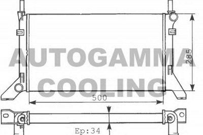 AUTOGAMMA 100338 -  Радиатор, охлаждение двигателя