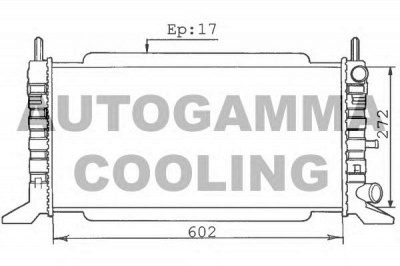 AUTOGAMMA 100339 -  Радиатор, охлаждение двигателя